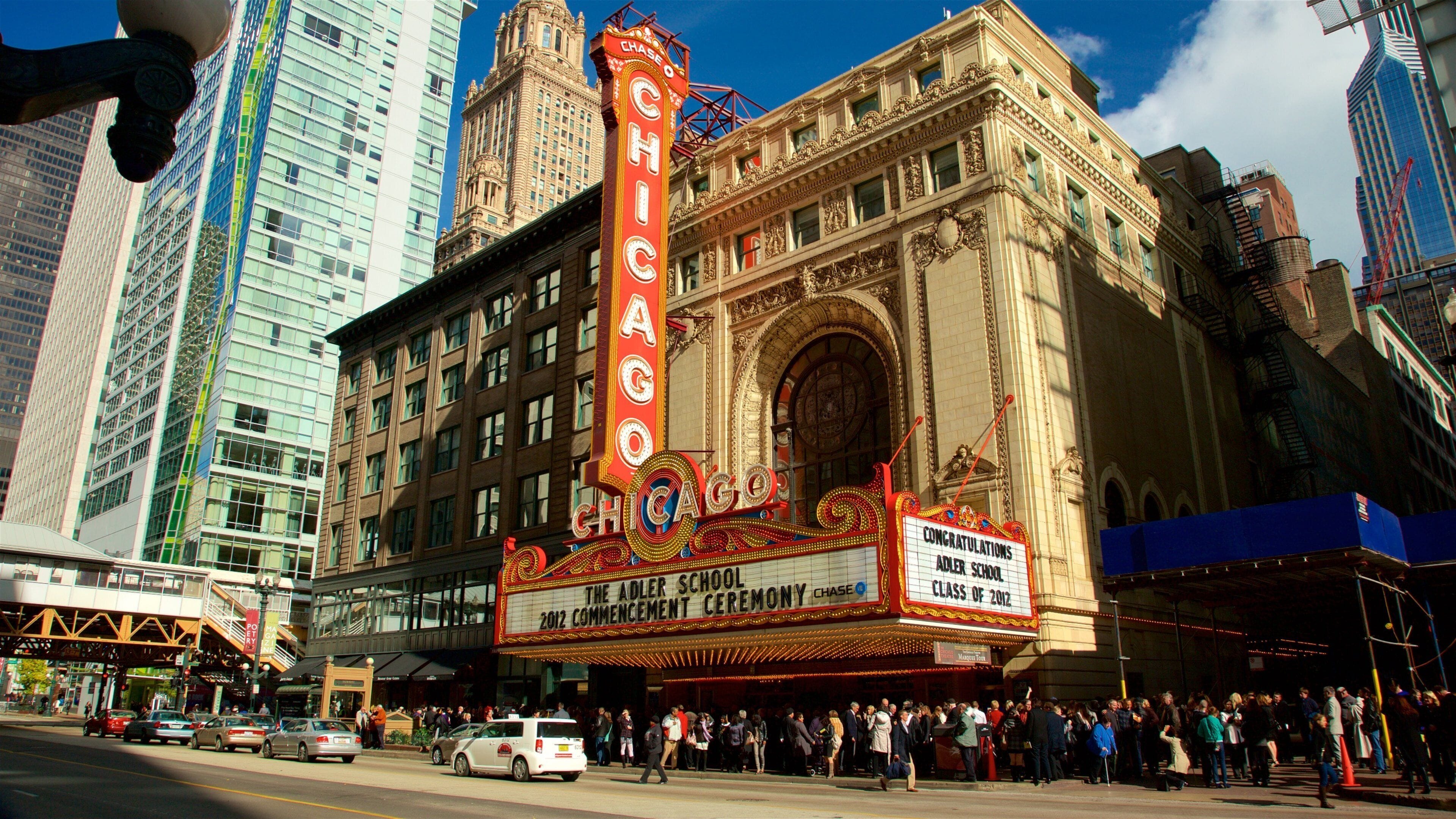 Chicago som viser kulturarv, by og skilt