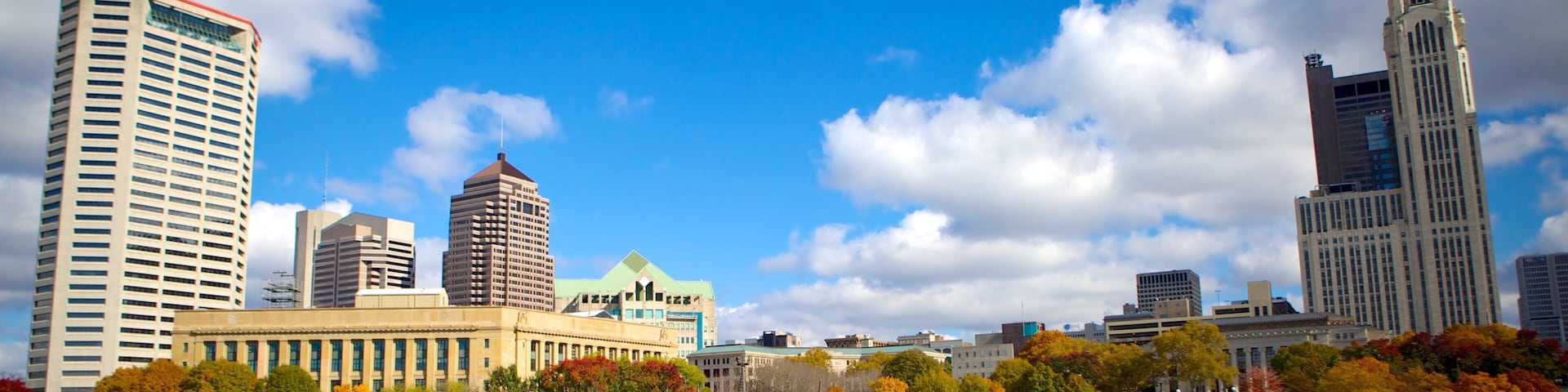 Columbus which includes a pond, a park and a city