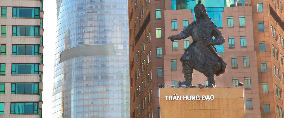 Ho Chi Minh City featuring a statue or sculpture