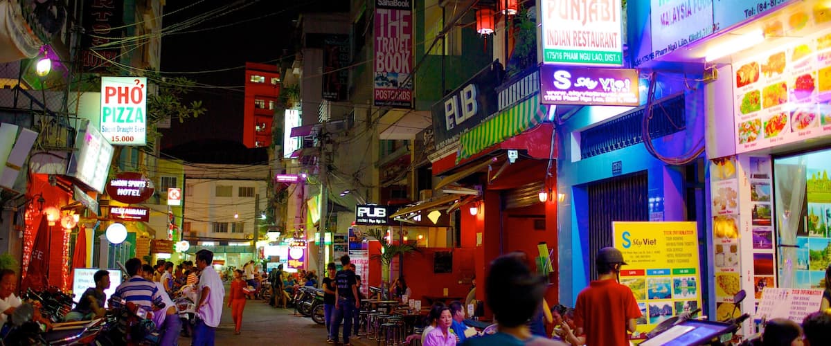 Ho Chi Minh City which includes street scenes, signage and a city