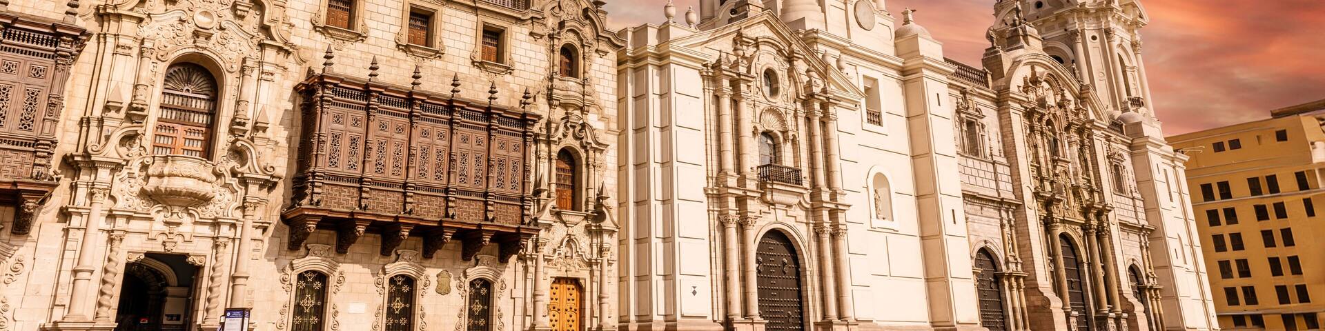 A historic cathedral with ornate architecture and a prominent bell tower.