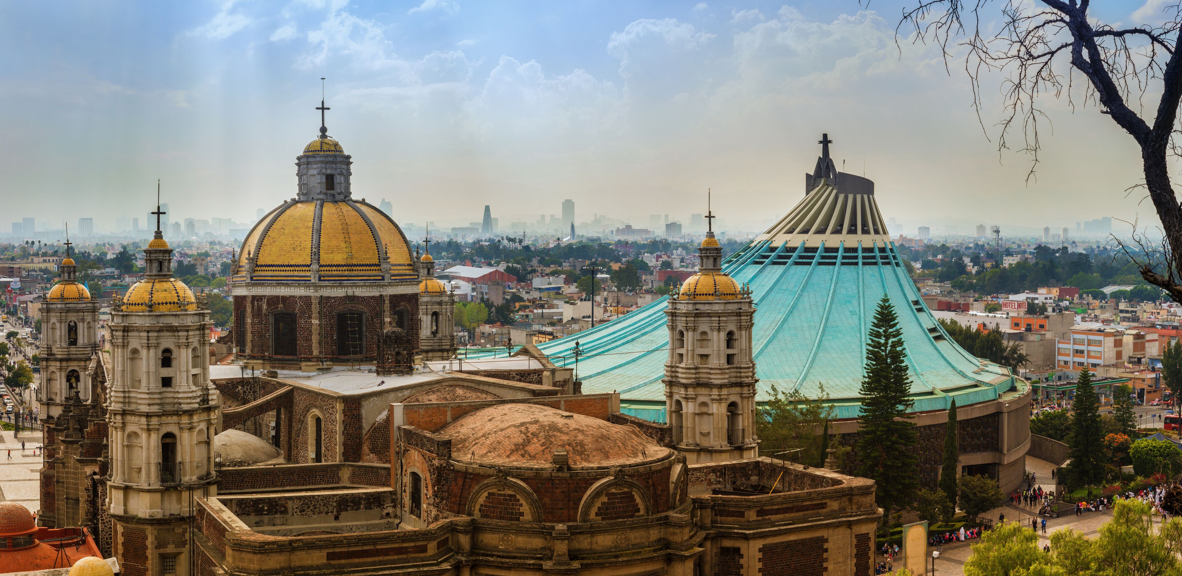 Basilica square of Our Lady of Guadalupe in Mexico city