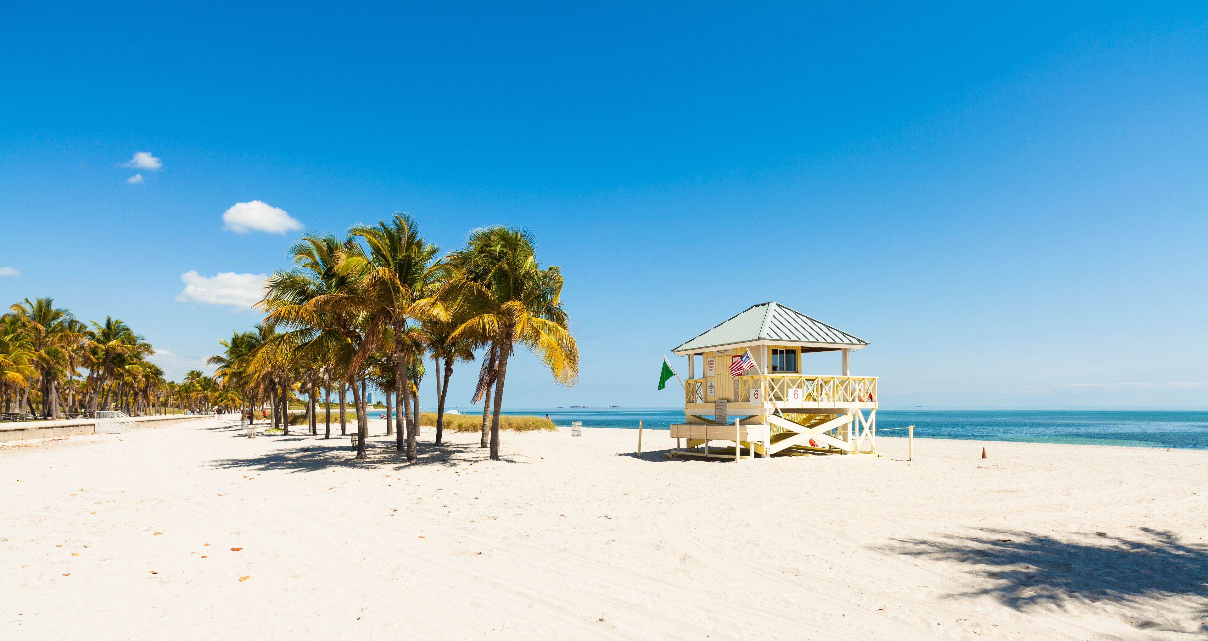 Beautiful Crandon Park Beach located in Key Biscayne in Miami.