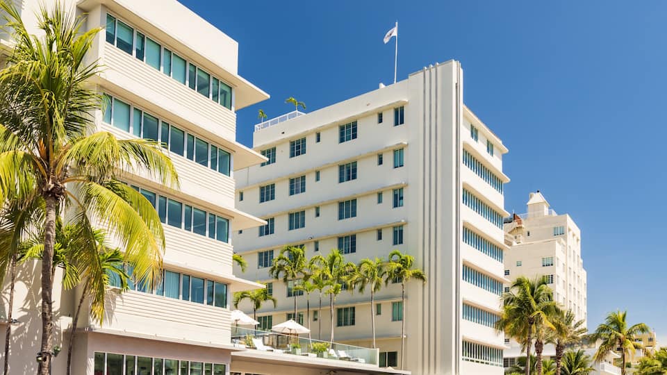 Art Deco district hotels on Ocean Drive, Miami Beach