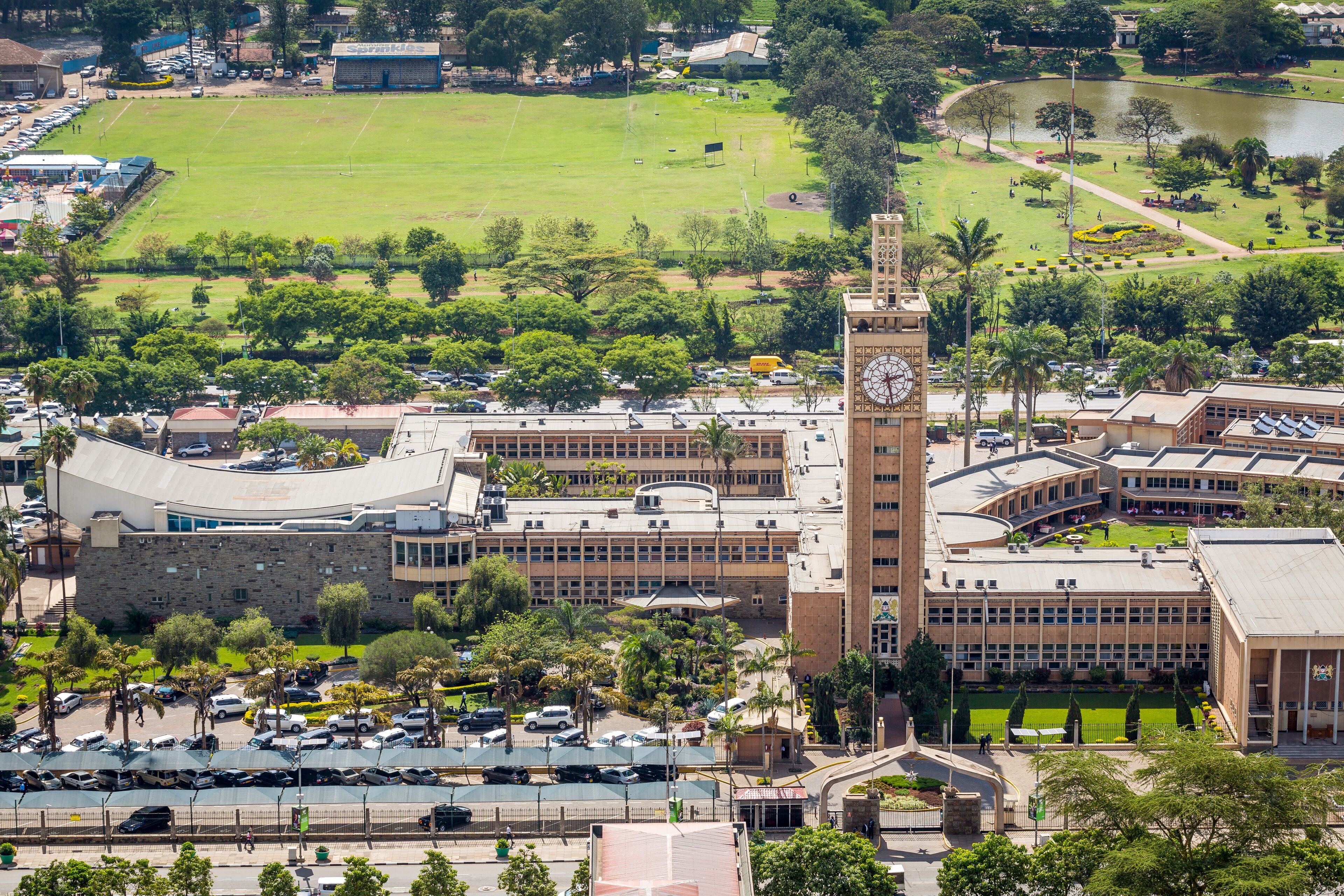 Parliament Buildings in the city center of Nairobi, Kenya, East Africa