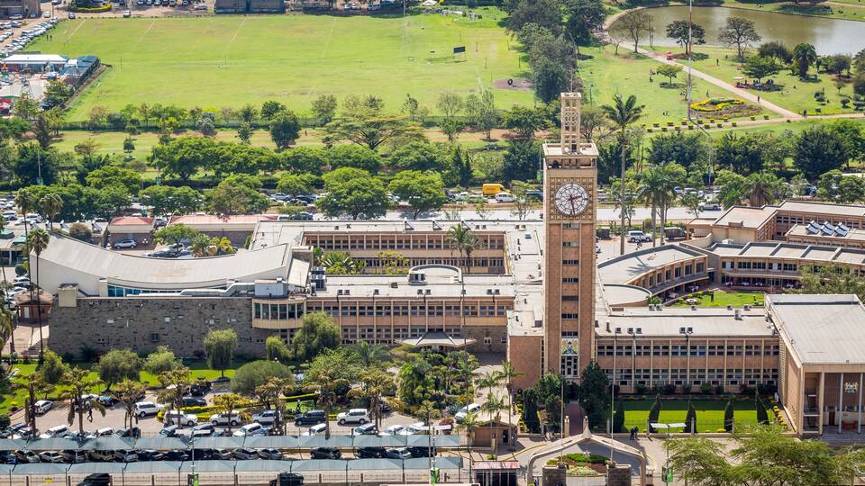 Parliament Buildings in the city center of Nairobi, Kenya, East Africa