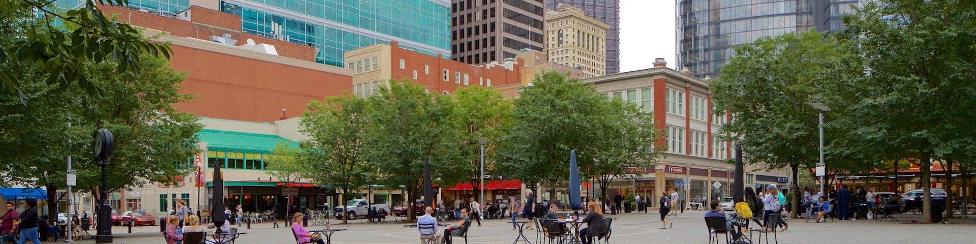 Philadelphia showing a city and a square or plaza