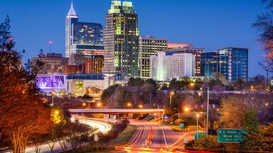 Raleigh, North Carolina, USA downtown city skyline.