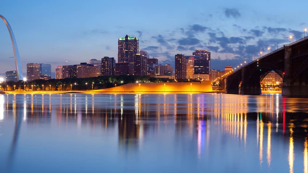 City of St. Louis skyline.