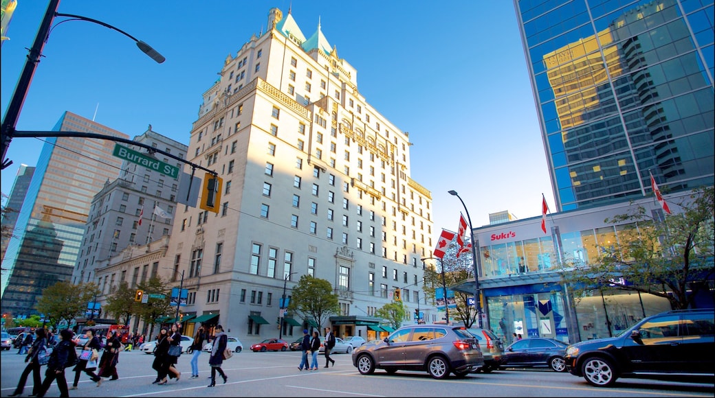 Vancouver featuring street scenes, a city and a high-rise building