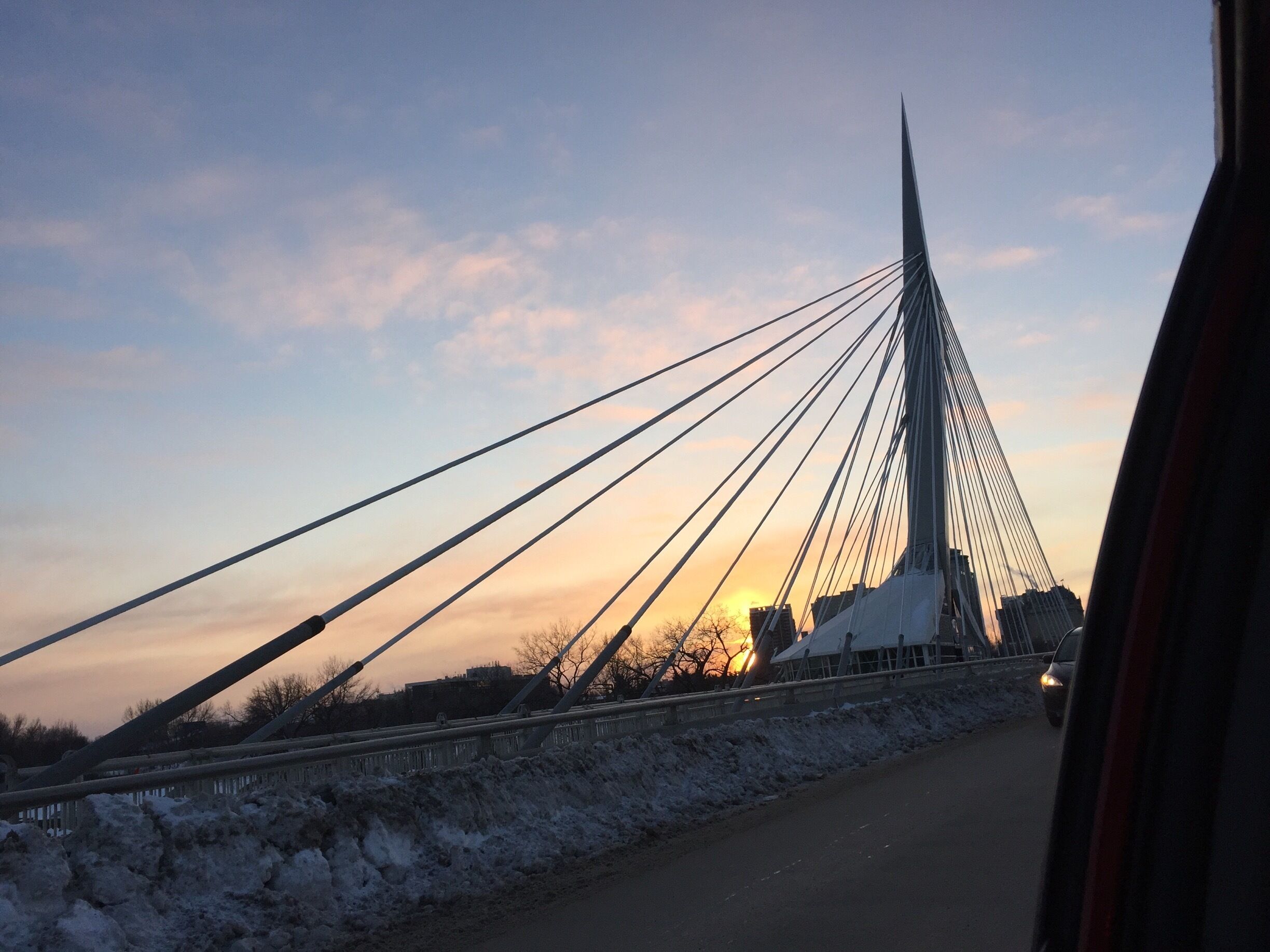 Winter sunset in Winnipeg 
