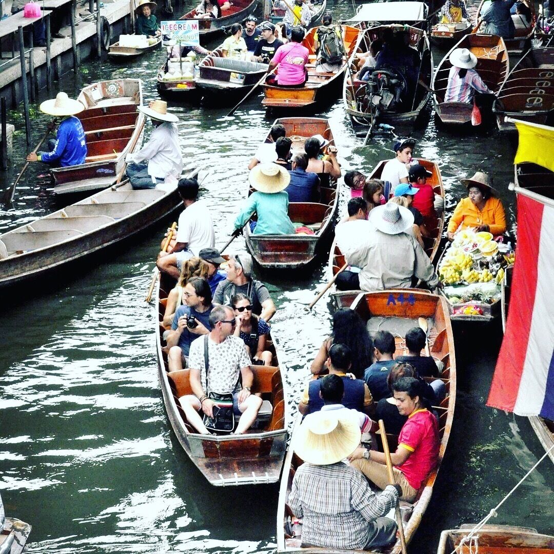 One of the floating markets in Thailand. Not sure of the name so apologies if I've got it wrong.
It was a full on sensual experience, sound, smells and colour.