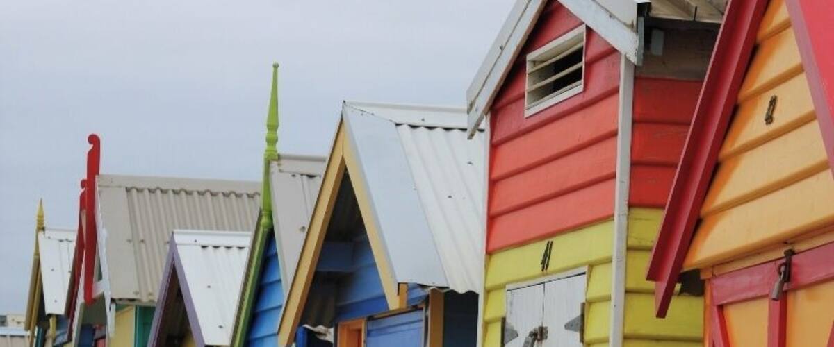 After seeing pictures, I knew I had to check out the painted houses along Brighton Beach. It was worth every elbow injury/bruise fending off other people taking photos!