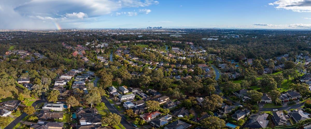 View over Macleod in Melbourne