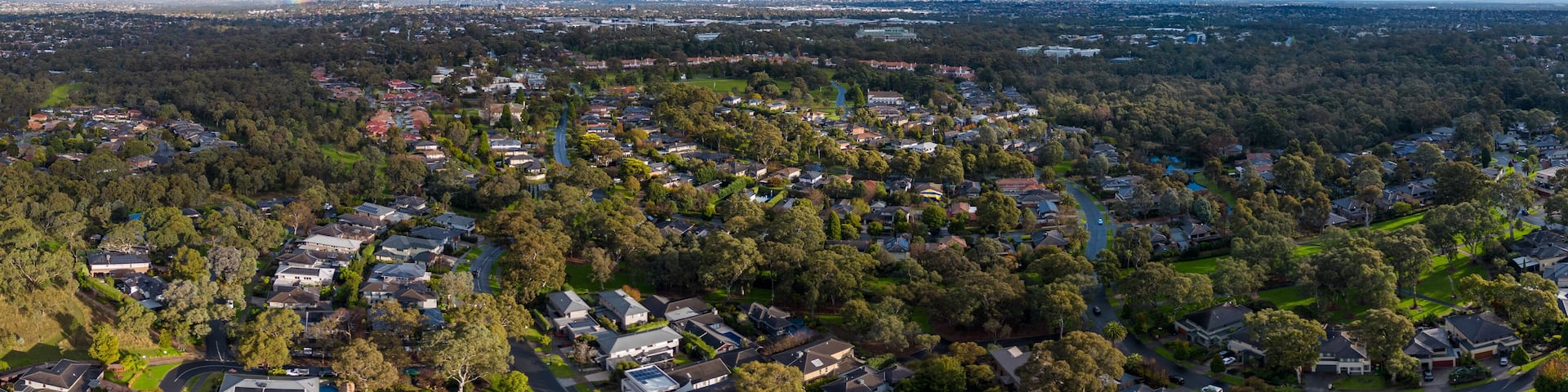 View over Macleod in Melbourne
