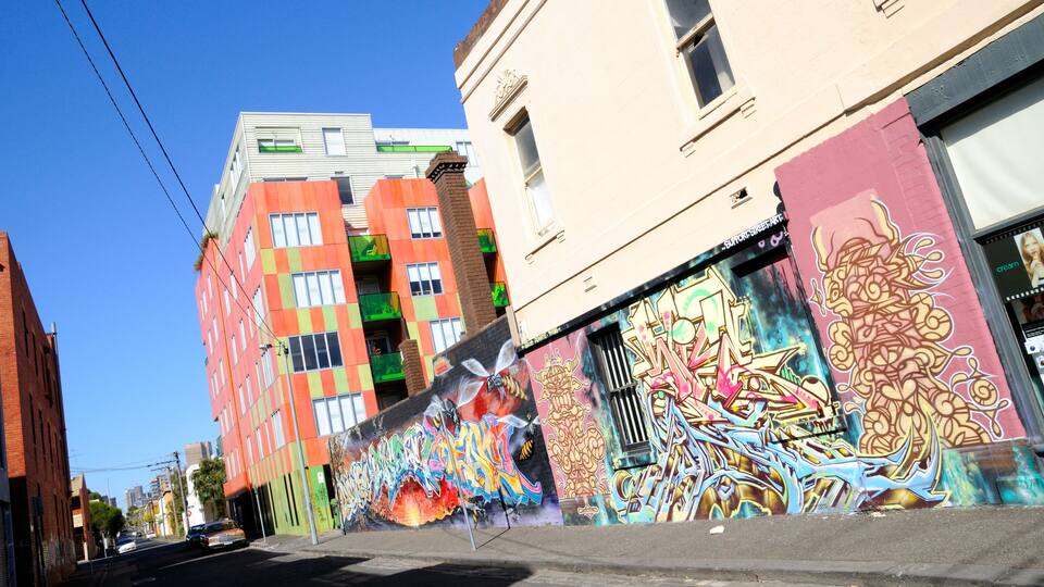 BHBP87 The street art, part of the bohemian culture of Fitzroy Melbourne