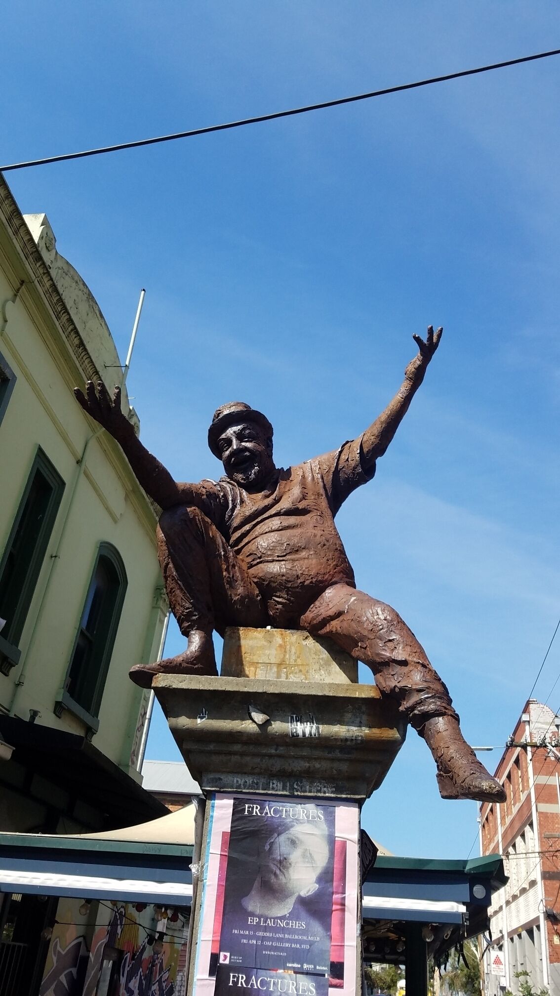 Stature of Adrian Rawlins aka "Mr. Poetry " in Fitzroy. If in Melbourne, neat little side track!