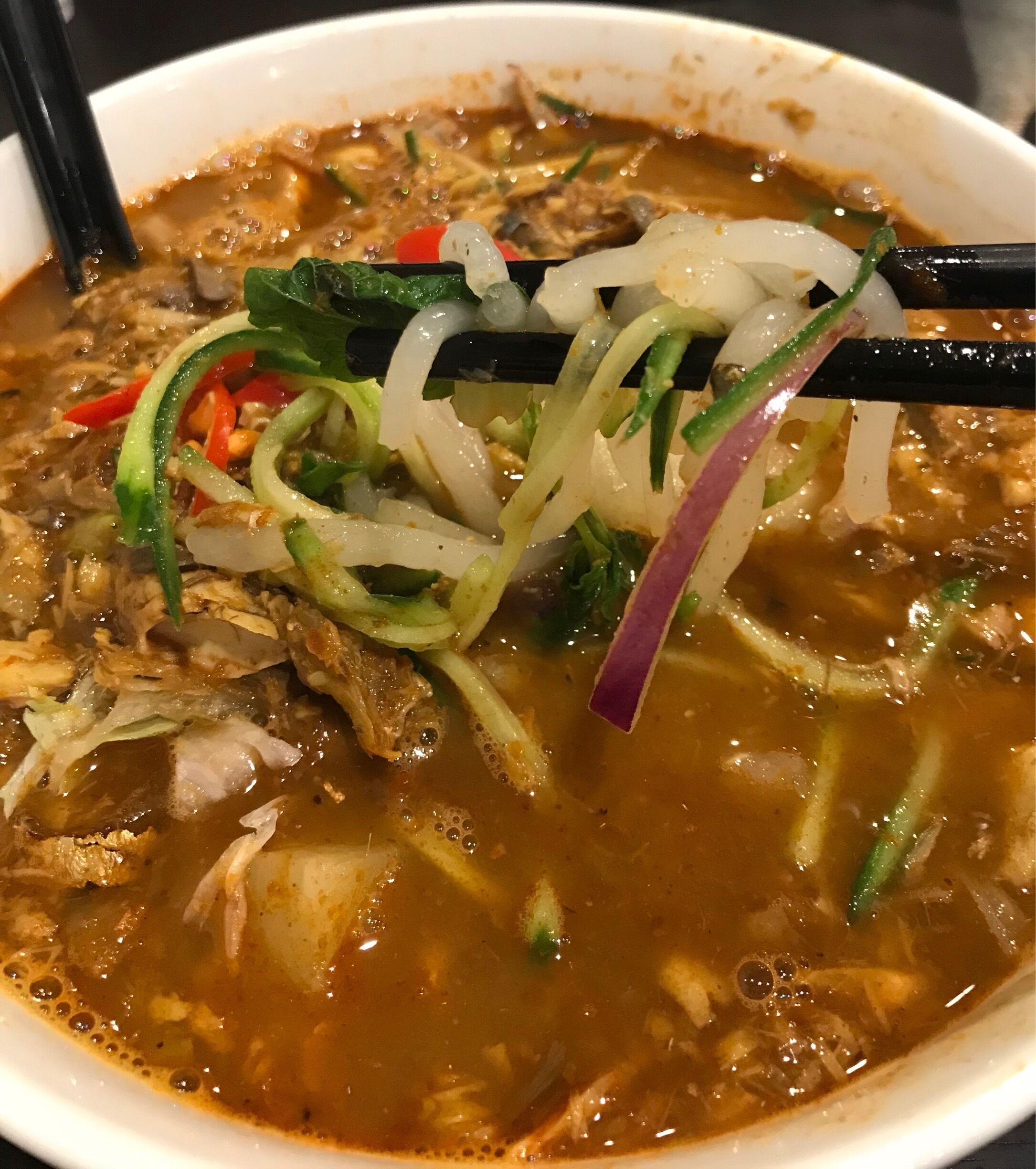 Asam Laksa in Melbourne! Delicious! 