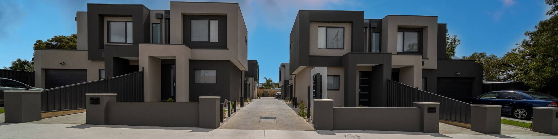 Brick Veneer town houses in Melbourne Victoria Australian Suburbia