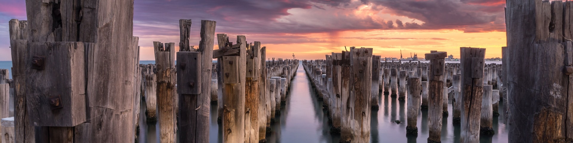 Princes pier at sunset, Port Melbourne