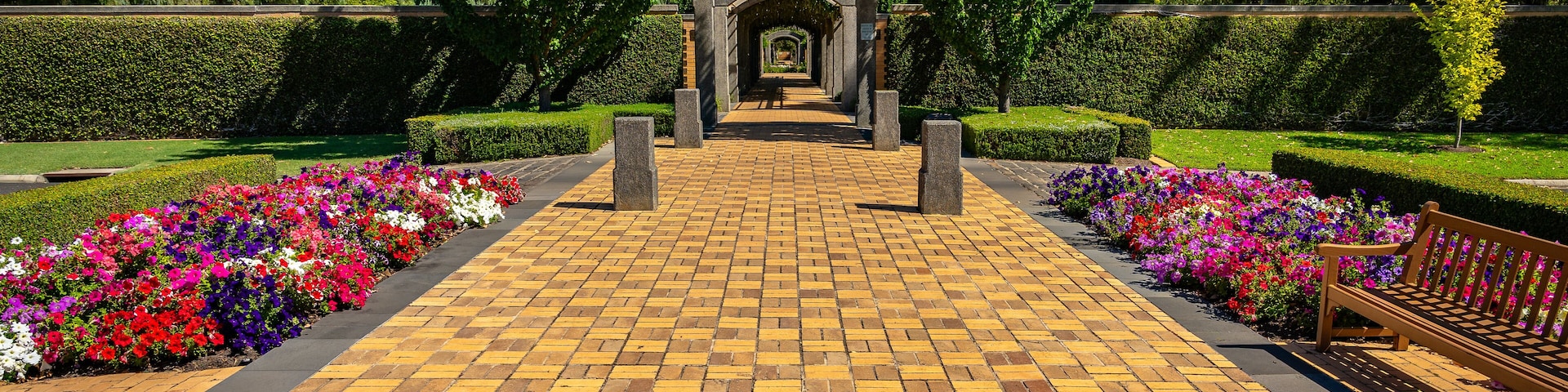 Landscapes in Springvale Botanical Cemetery, Melbourne, Australia