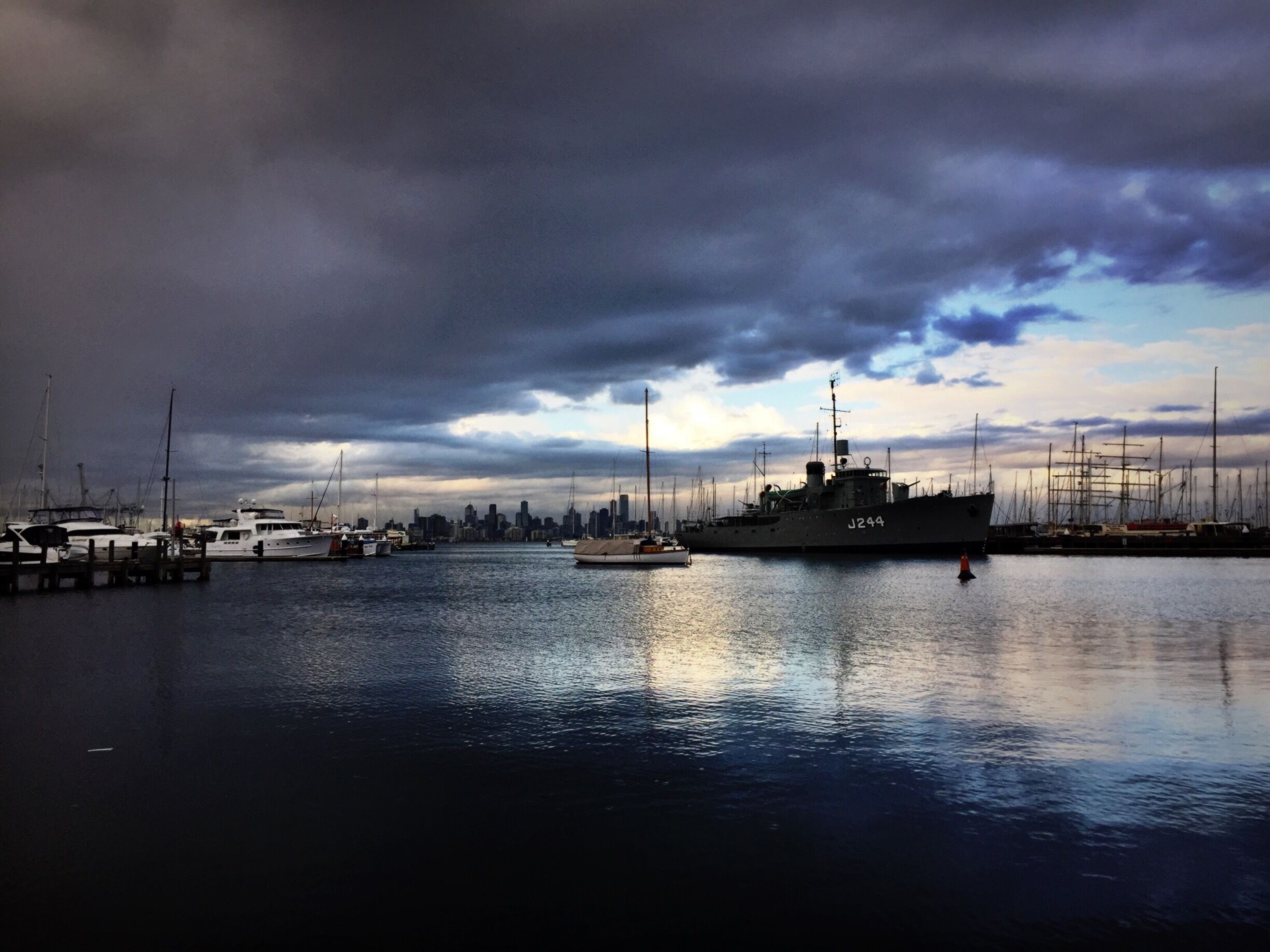 Moody skies over Melbourne #sky #storm #beach 