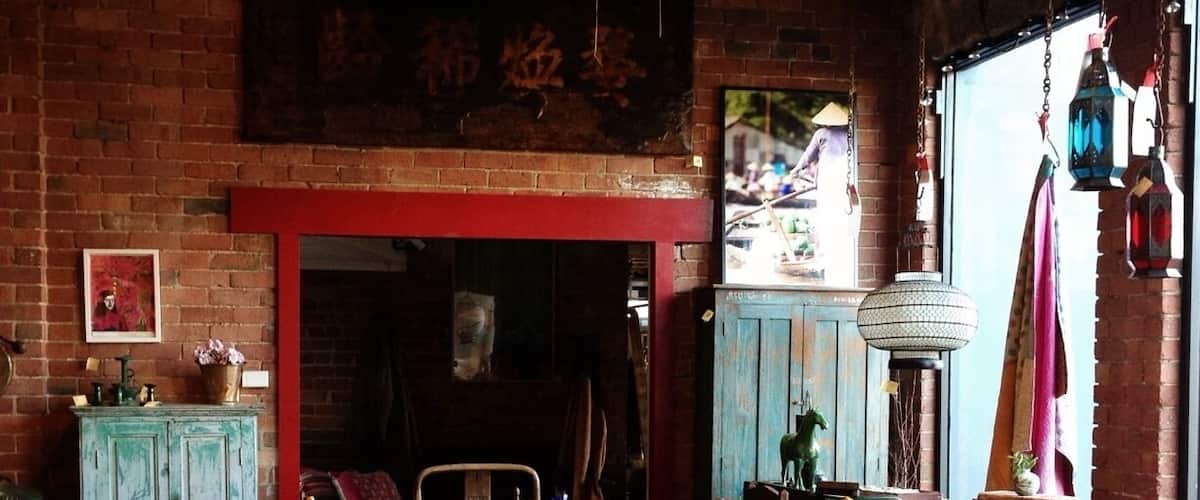 You wouldn't know from the outside but the inside is a spectacular space. What better way to sell antiques than to display it while you sit and drink your coffee?