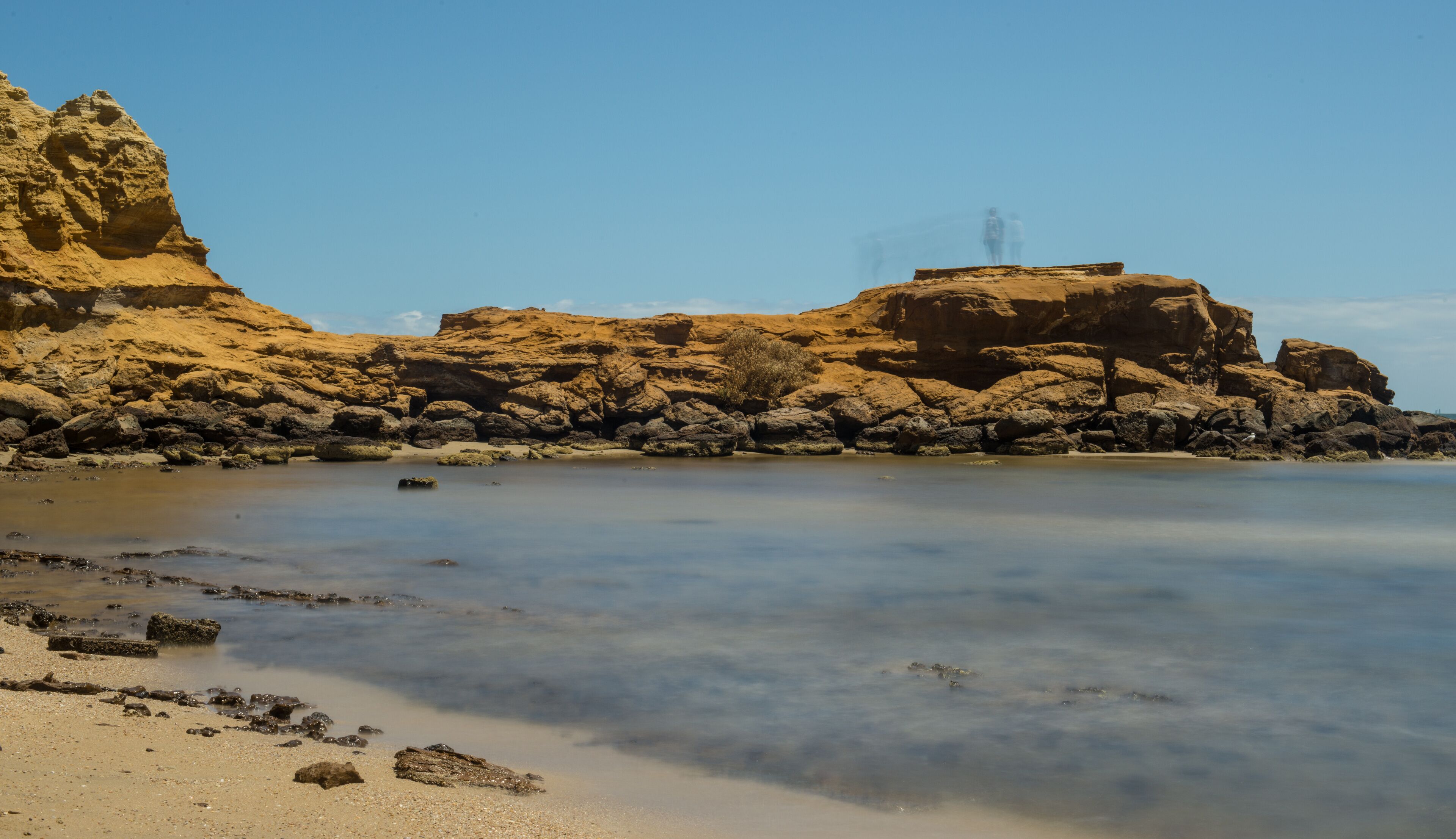 Sandringham beach in Melbourne on a summers day