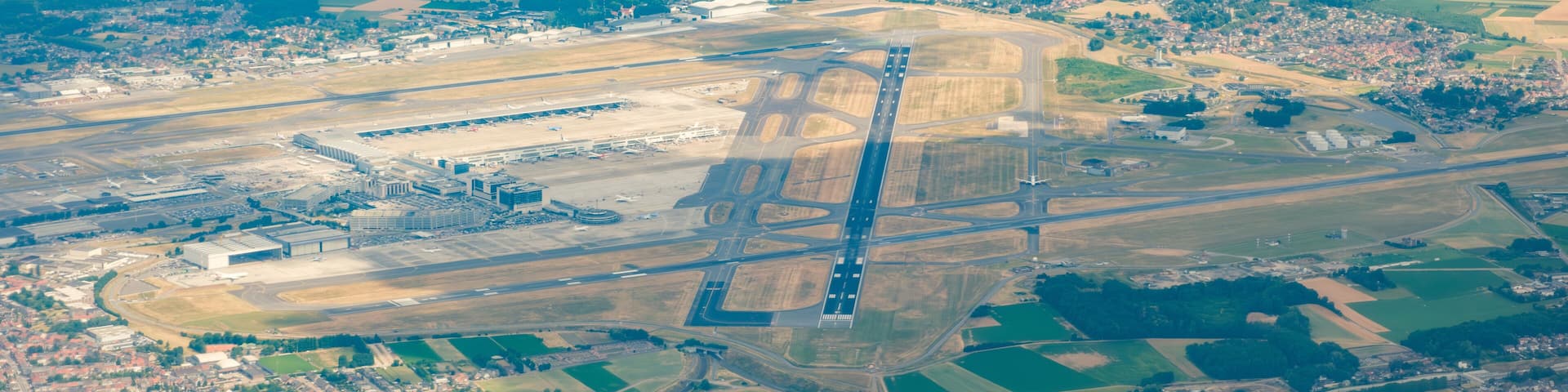 空から見るブリュッセル空港