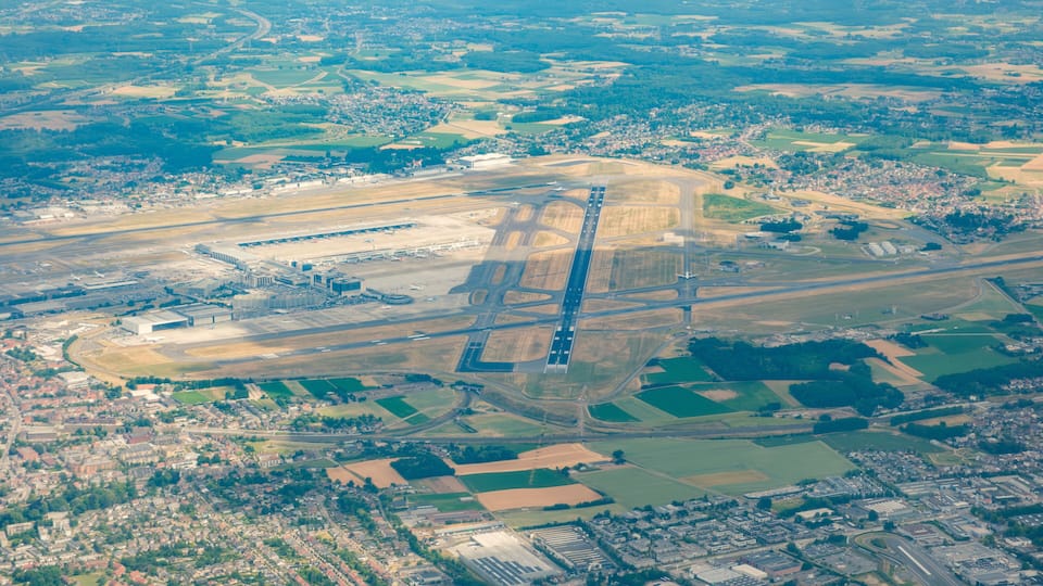 空から見るブリュッセル空港