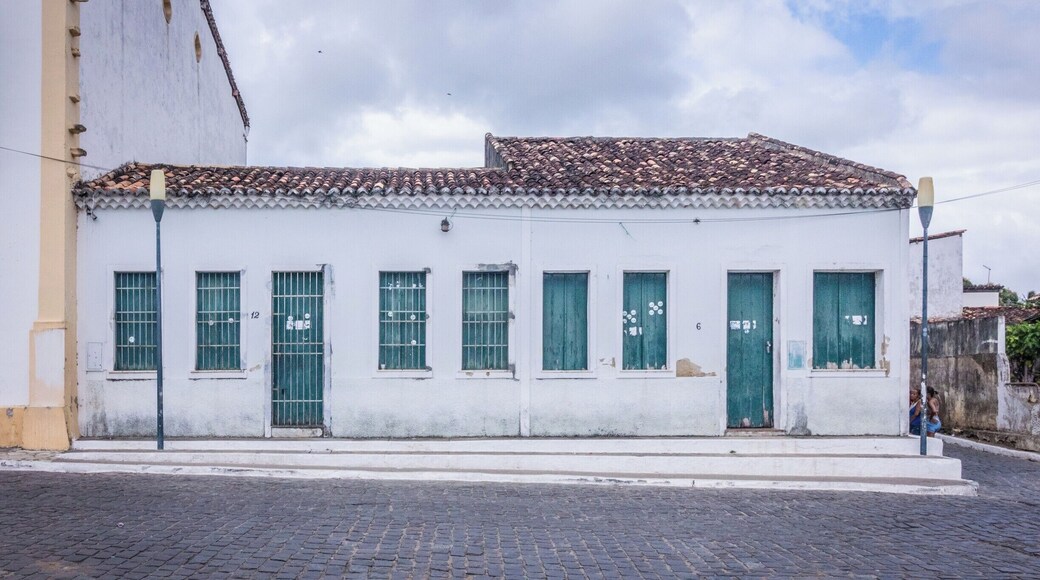 Houses adjacent to the Museum of Sergipe (Museu de Sergipe) on Praça São Francisco. Part of the UNESCO World Heritage site of São Francisco Square in the town of São Cristóvão, Sergipe, Brazil. #BVStrove
