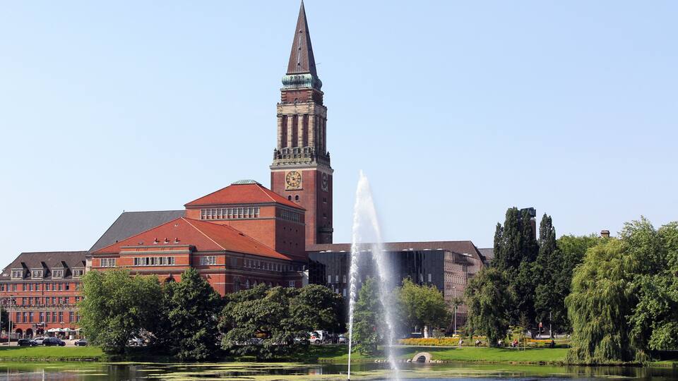 the tower of the town hall of Kiel, Germany