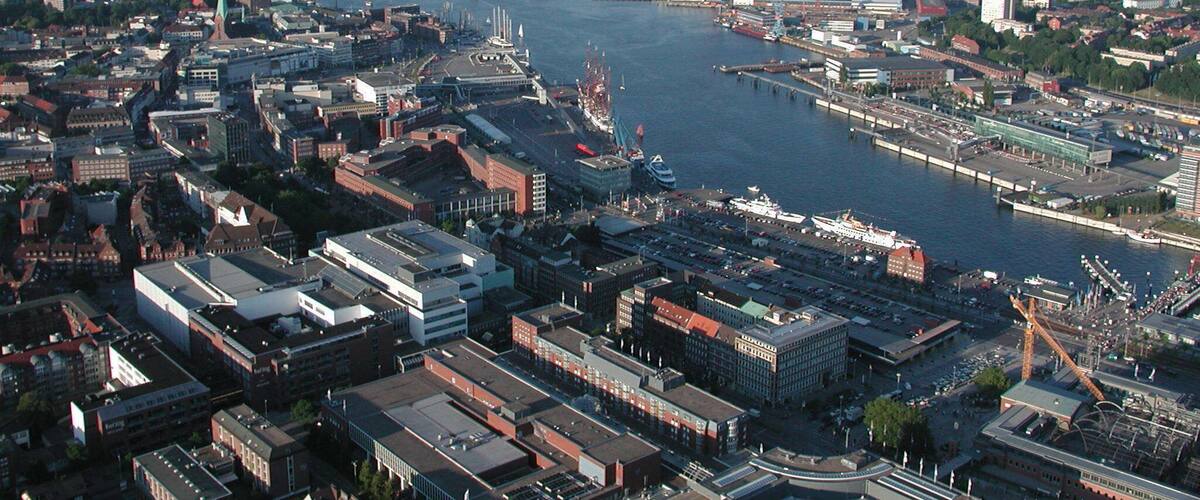 Luftaufnahme der Kieler Innenförde