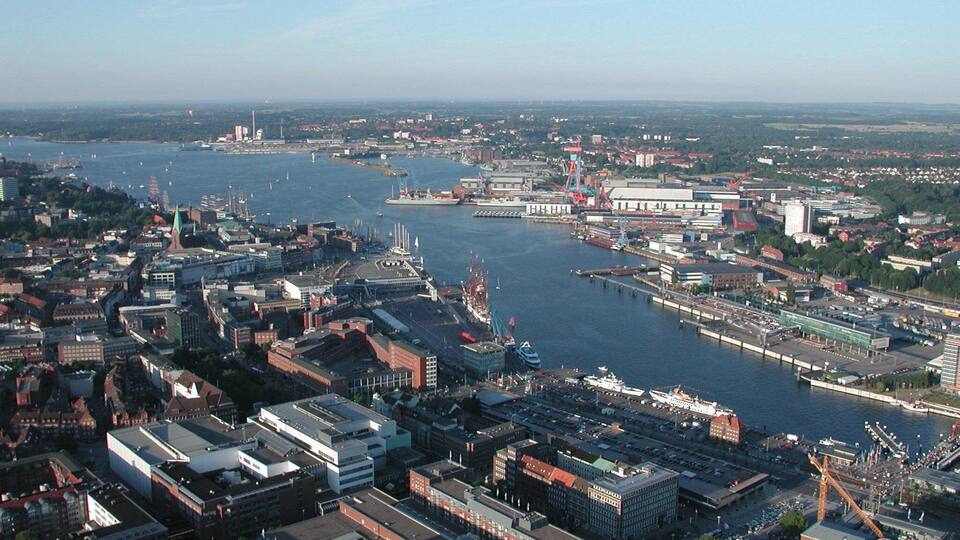 Luftaufnahme der Kieler Innenförde