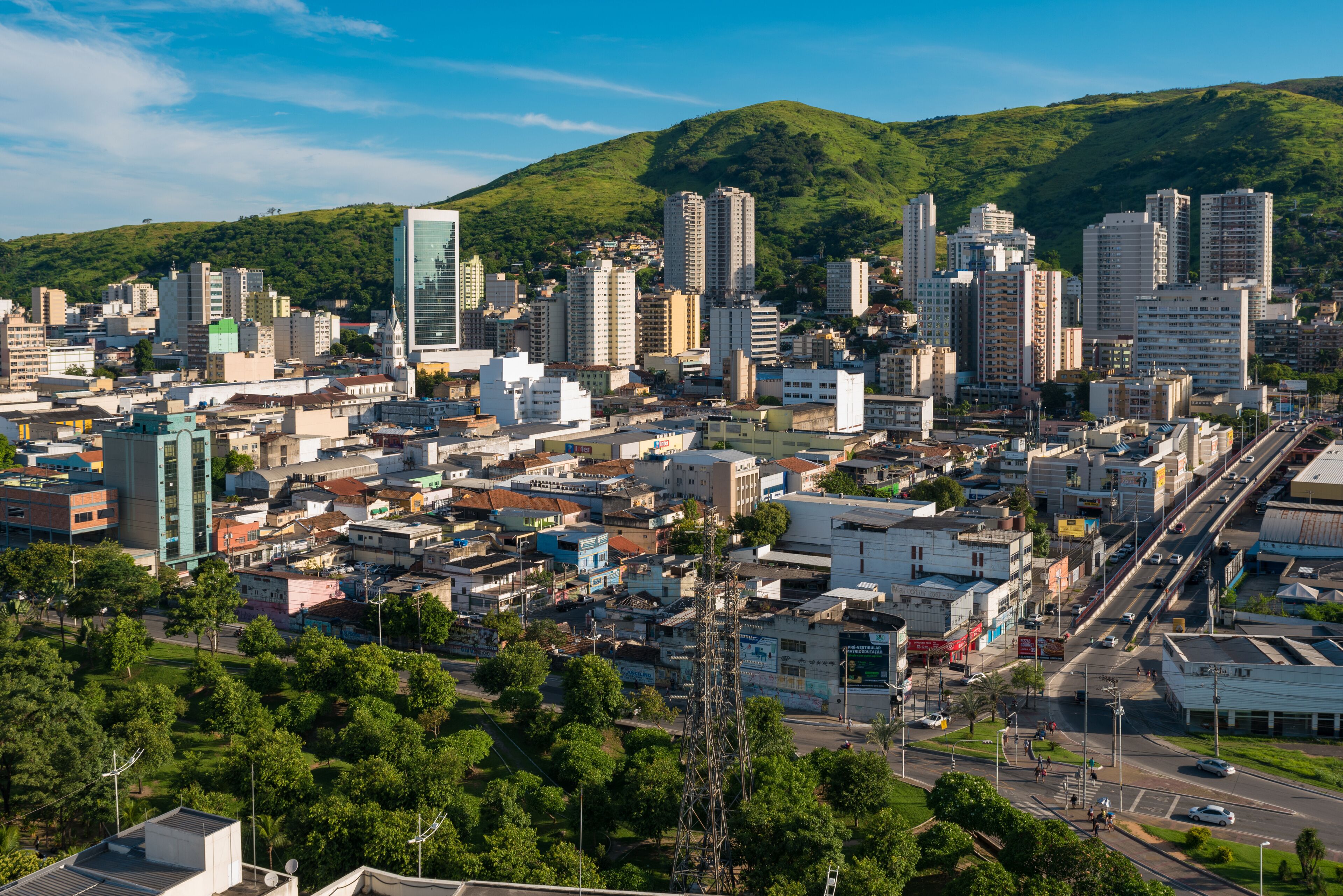 Aerial View of Nova Iguacu City, Metropolitan Area of Rio de Janeiro