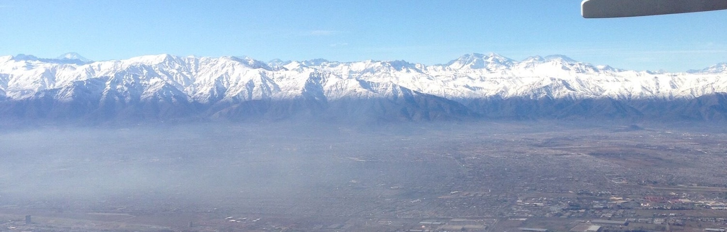 Leaving #Santiago #Chile it's a nice view of the ciudad and the #Snow capped #AndesMountains