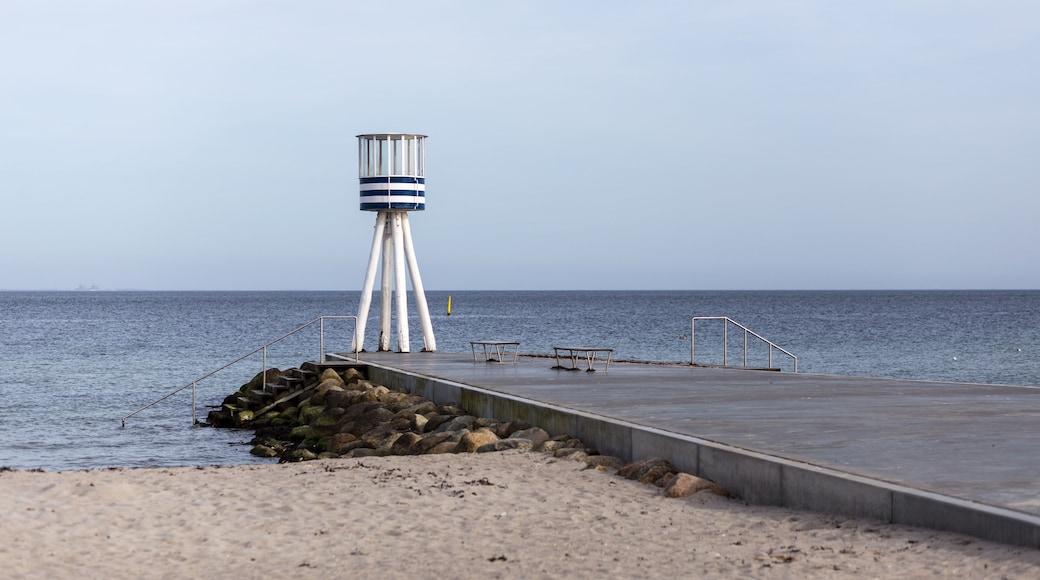 Lifeguard Tower at Bellevue Beach in Copenhagen, Denmark