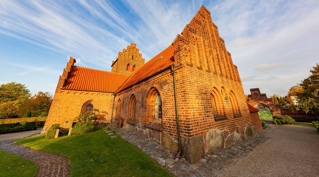 Morning view of the Herlev Kirke church