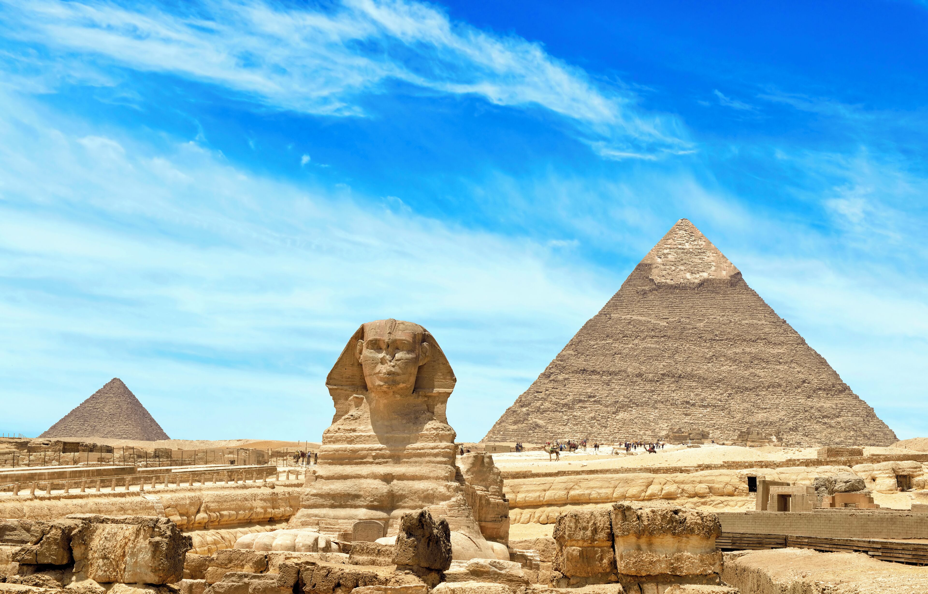 Giza Pyramids And Sphinx in Cairo, Egypt
