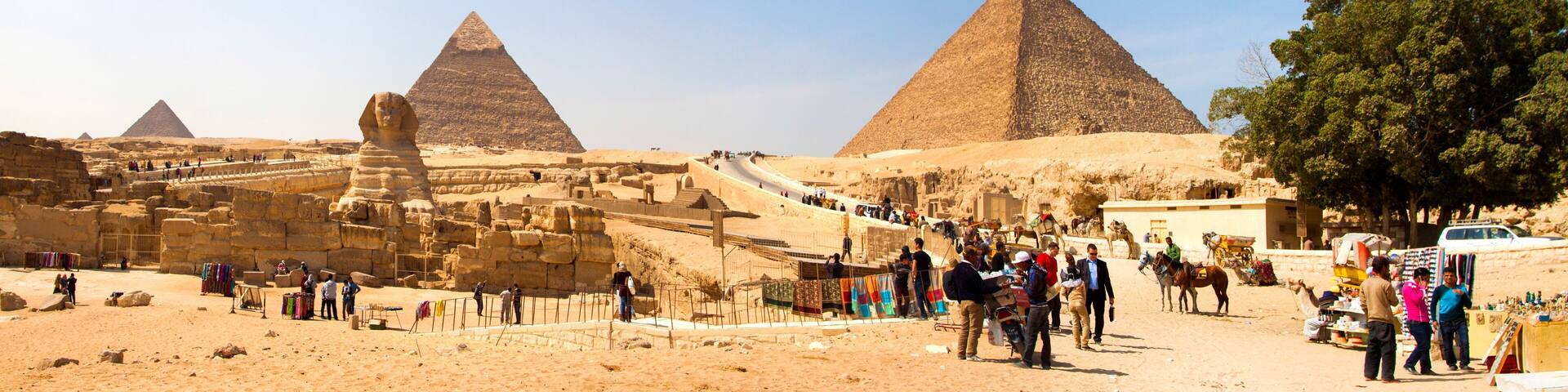 Egyptian pyramids.