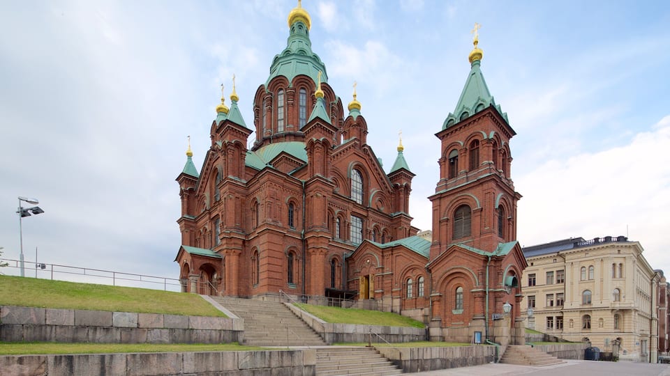 Katajanokka featuring heritage architecture and a church or cathedral