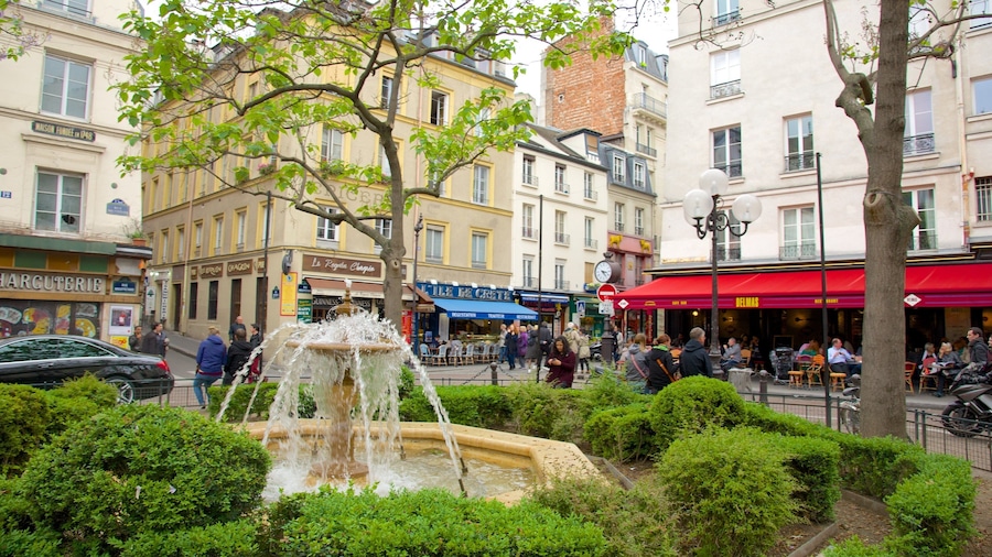 Quartier Latin/Pantheon mit einem Springbrunnen, Straßenszenen und Stadt