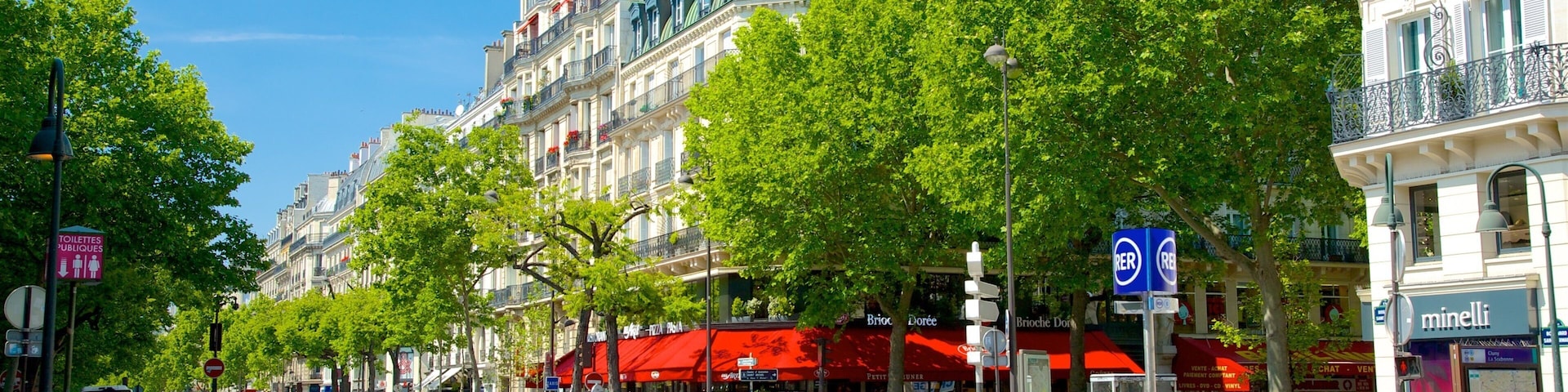 Quartier Latin showing street scenes