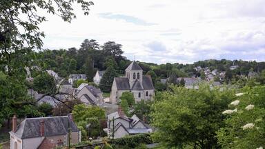 view at the church of rochecorbon