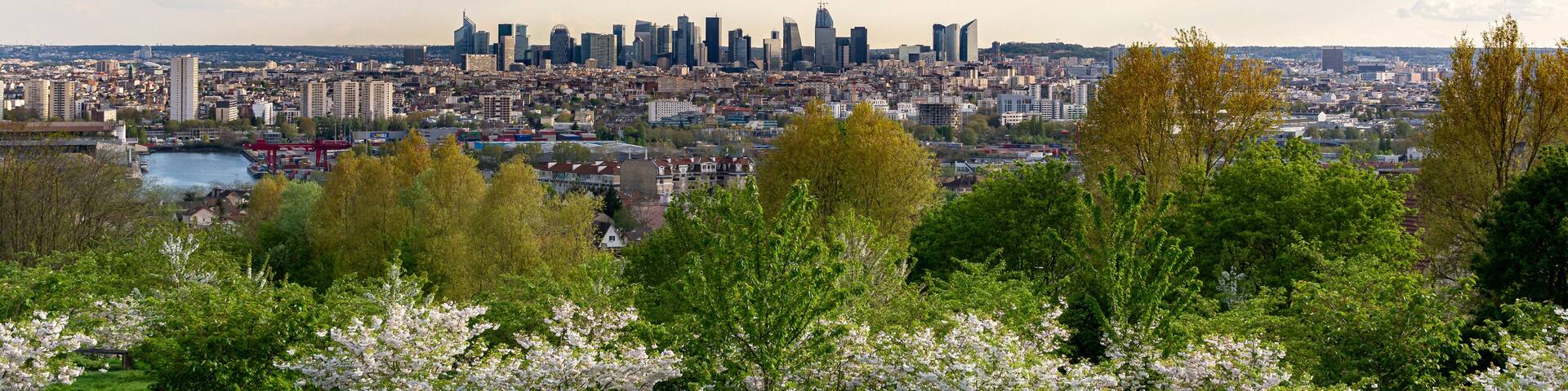 Paris, vue de la Butte d'Orgemont à Argenteuil, Val d'Oise.