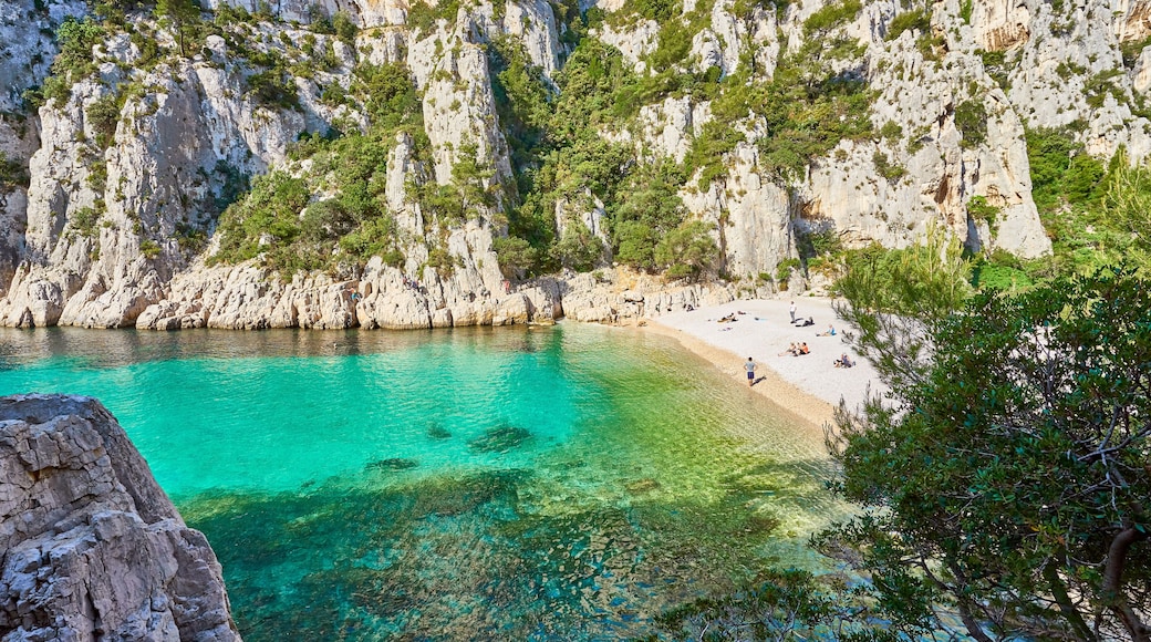 Calanque "d'En-Vau" in the Calanques National Park next to Marseilles in Provence, southern France. The French Fiords.