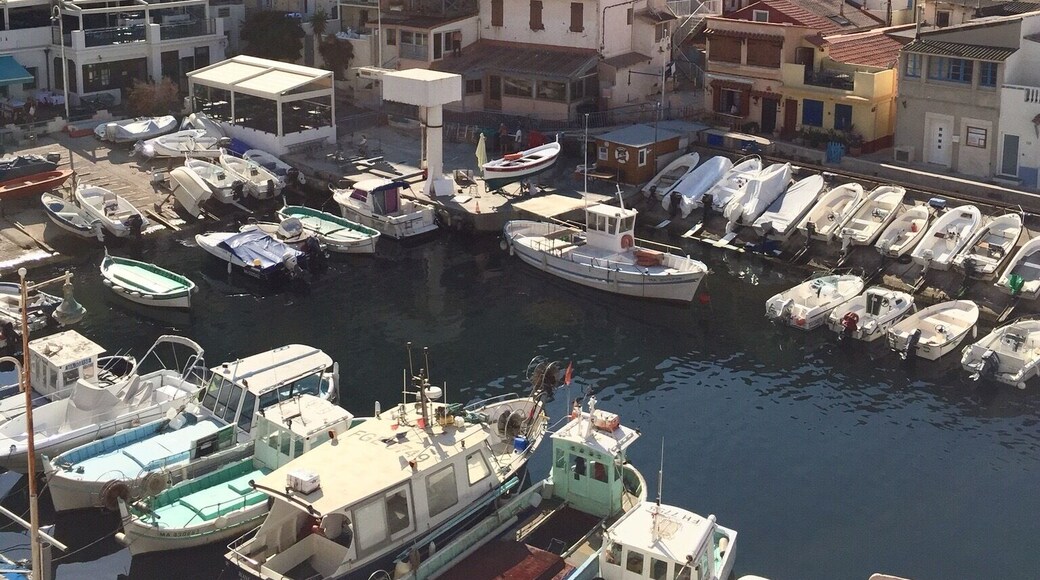 The Vallon des Auffes is a little traditional fishing haven in Marseille in the 7th arrondissement of Marseille. It is situated 2.5 km south-west of the Vieux-Port over the corniche Kennedy, between the Catalans beach and Malmousque bay.