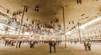 Huge ceiling mirror in the old port which enables you to capture some unusual images.