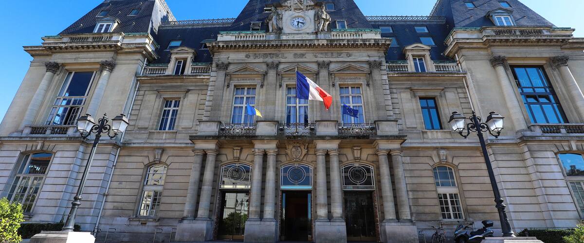The town hall of Saint-Maur-des-Fosses city . it is a commune in the southeastern suburbs of Paris, France.