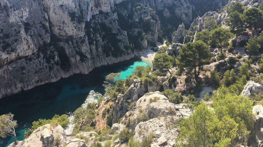 #aboveitall at the top of the Calanques in Marseille, France. Perfect for a hike... and youâll be rewarded with perfect beaches all day long